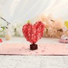 Tarjetas de invitación de boda de árbol de cerezo de amor Pop UP 3D