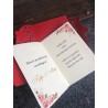 Tarjeta de invitación de boda de SampleFlora roja